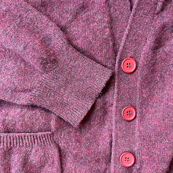 Burgundy Wool Cardigan - Picture 5 of 7